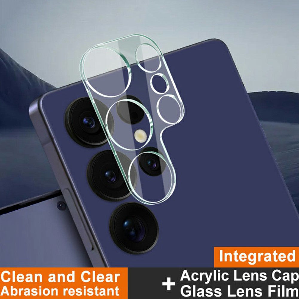 IMAK For Samsung Galaxy S25 Ultra Tempered Glass Camera Lens Protector + Acrylic Lens Cap
