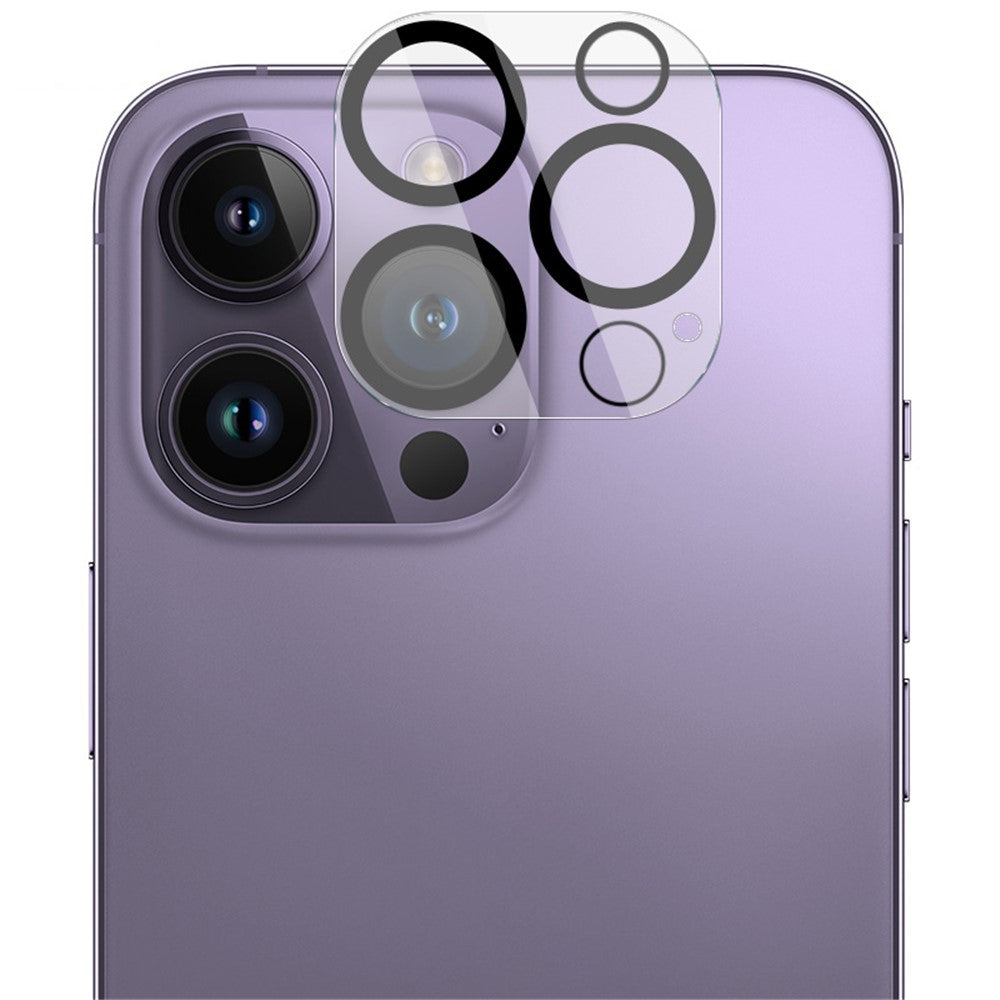Tempered Glass HD Camera Lens Film + Acrylic Lens Cap IMAK for iPhone 14 Pro / 14 Pro Max