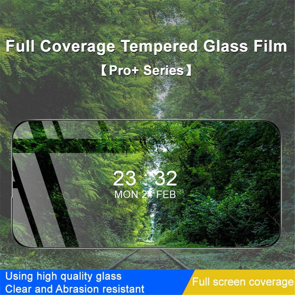 Full Coverage Tempered Glass Screen Protector IMAK Pro+ Series for iPhone 14 Pro
