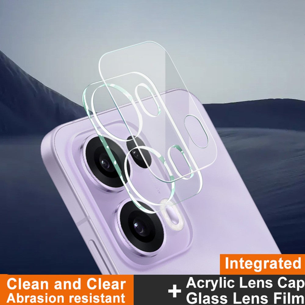 Tempered Glass Camera Lens Film+Acrylic Lens Cap IMAK For Oppo Reno13 Pro 5G