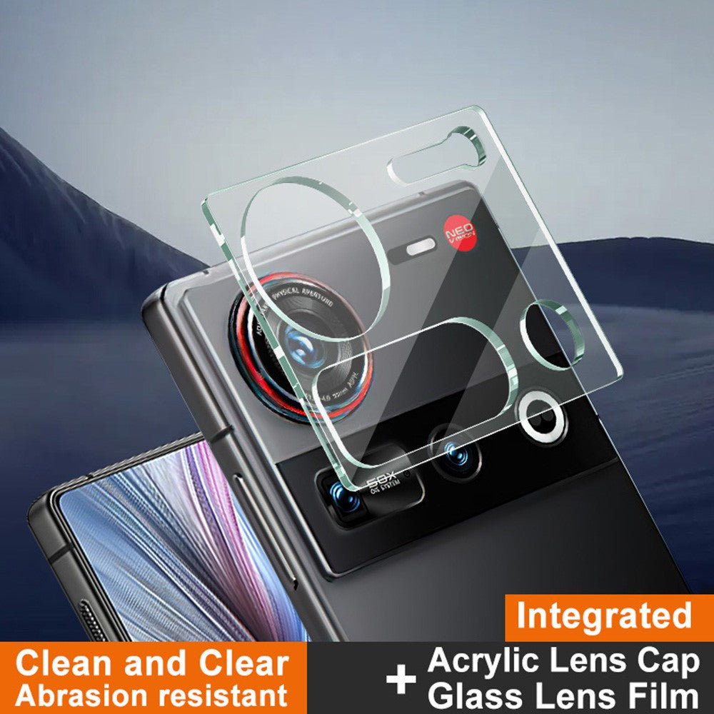 Tempered Glass Camera Lens Film+Acrylic Lens Cap IMAK For ZTE nubia Z70S Ultra 5G / nubia Z70 Ultra 5G