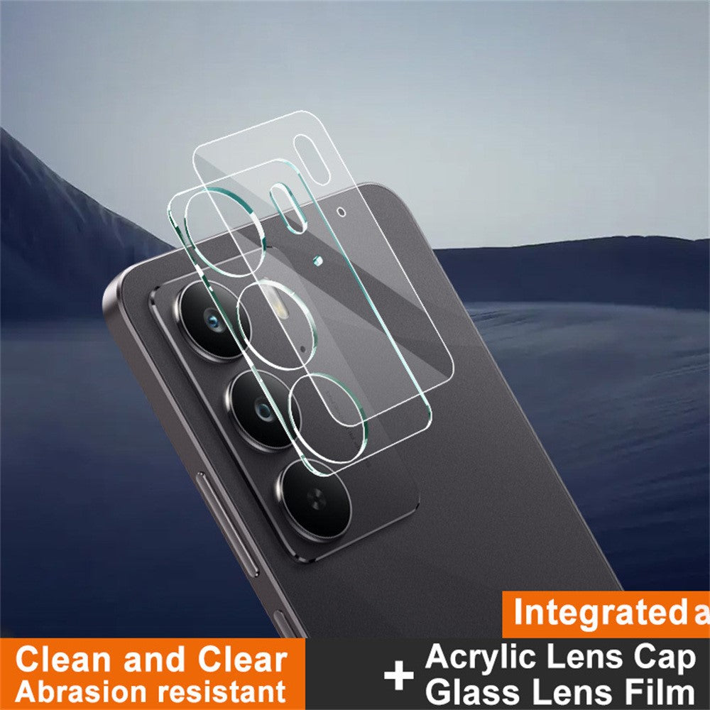 Tempered Glass HD Camera Lens Film + Acrylic Lens Cap IMAK For Realme C75 4G