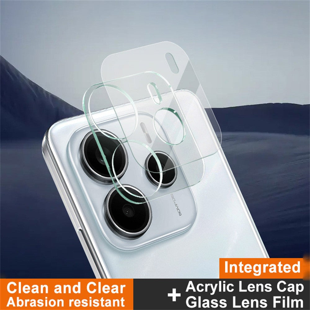 Tempered Glass Camera Lens Protector + Acrylic Lens Cap IMAK For Xiaomi Redmi Note 14 5G