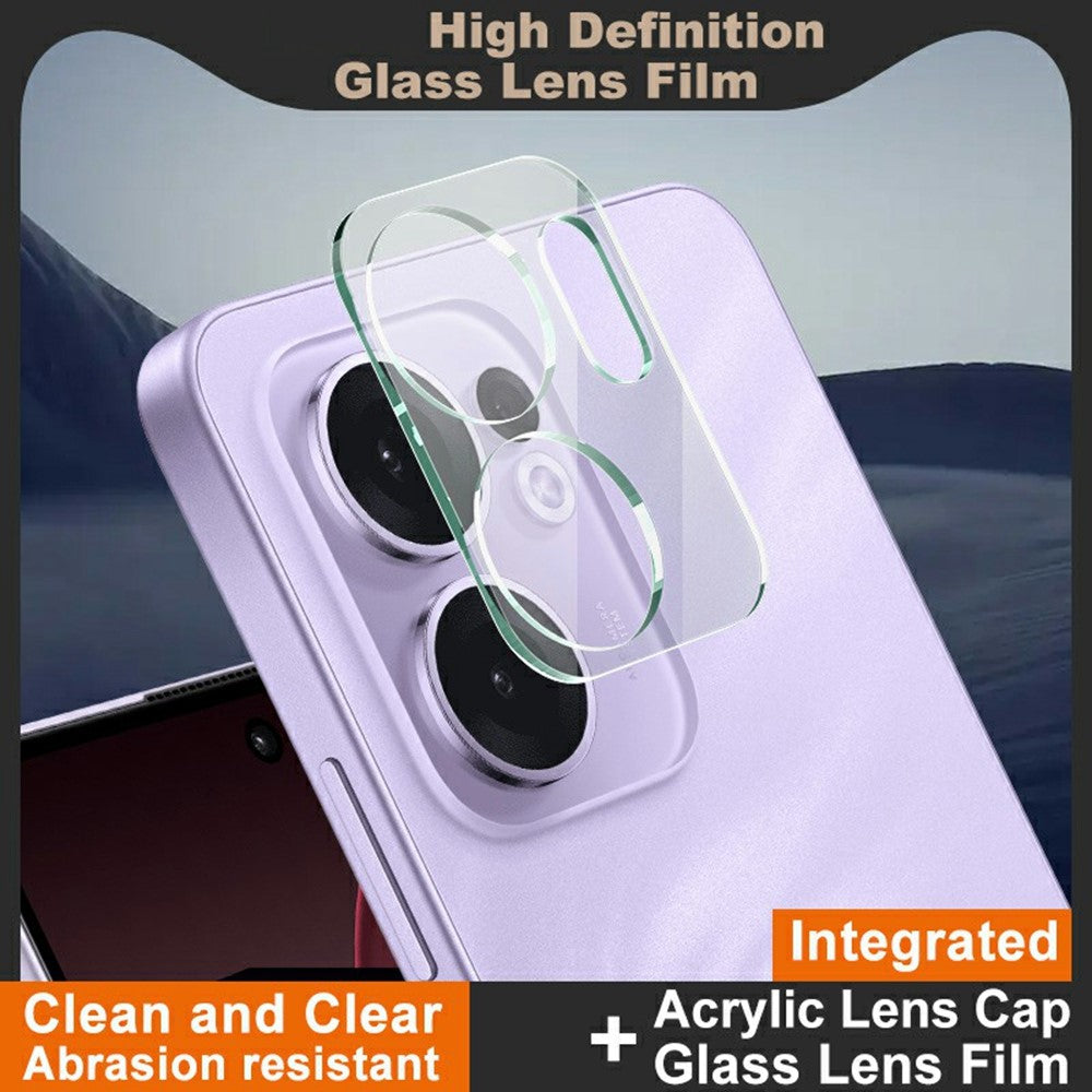 Tempered Glass Camera Lens Film+Acrylic Lens Cap IMAK For Oppo Reno13 F 5G (Reno 13 FS 5G) / 4G