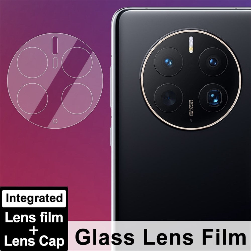 IMAK For Huawei Mate 50 Pro 4G Camera Lens Protector HD Tempered Glass Camera Lens Film + Acrylic Lens Cap