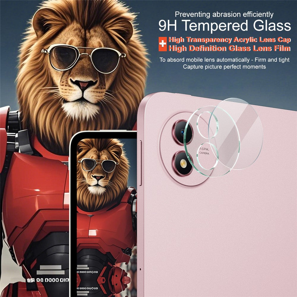Tempered Glass Camera Lens Film+Acrylic Lens Cap IMAK For vivo Pad5 Pro