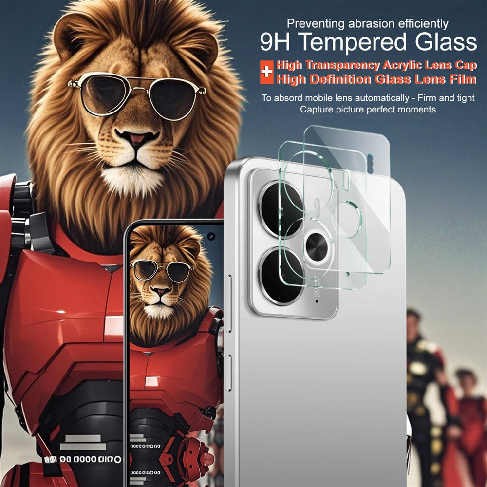 Tempered Glass Camera Lens Film+Acrylic Lens Cap IMAK For Realme 14 5G