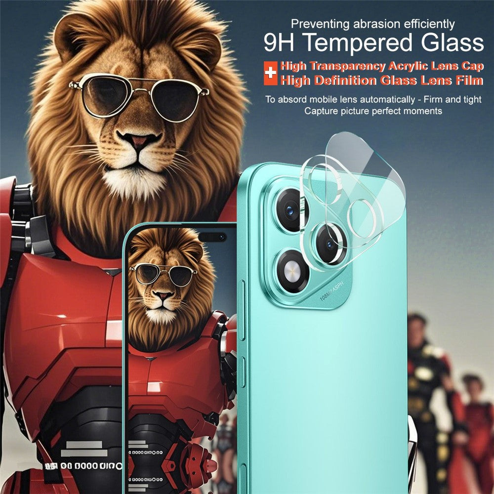 Tempered Glass HD Camera Lens Film + Acrylic Lens Cap IMAK For Honor 400 Lite 5G