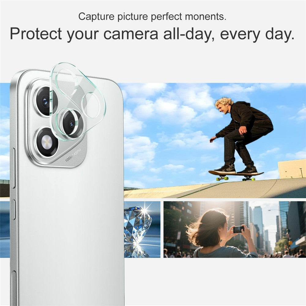 Tempered Glass HD Camera Lens Film + Acrylic Lens Cap IMAK For Honor 400 Lite 5G