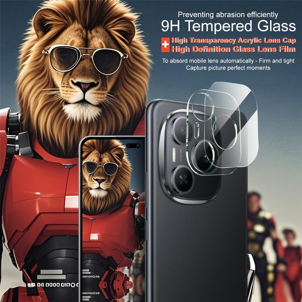 Tempered Glass HD Camera Lens Film + Acrylic Lens Cap IMAK For Honor Power 5G