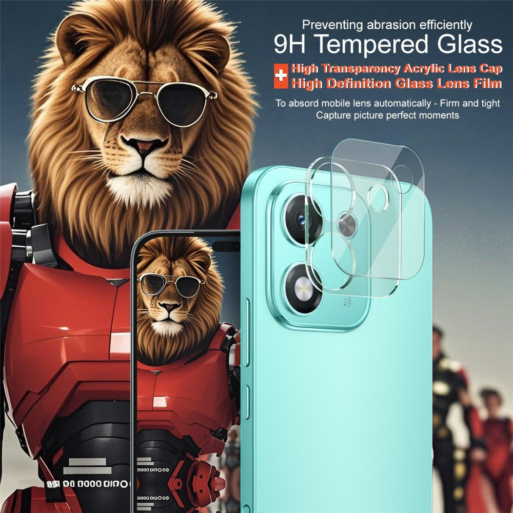 Tempered Glass HD Camera Lens Film + Acrylic Lens Cap IMAK For Honor X70i