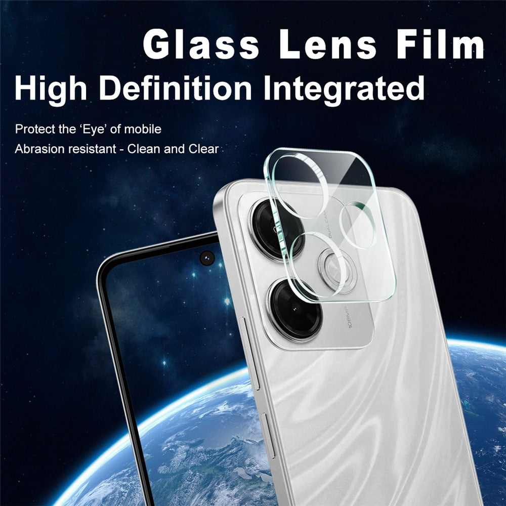 IMAK For Xiaomi Redmi 13x 4G Tempered Glass Camera Lens Protector + Acrylic Lens Cap