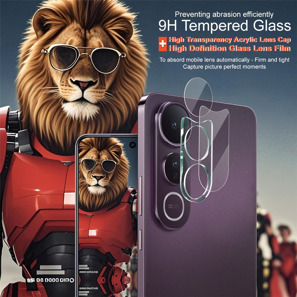 Tempered Glass Camera Lens Film+Acrylic Lens Cap IMAK For vivo V50 Lite 5G