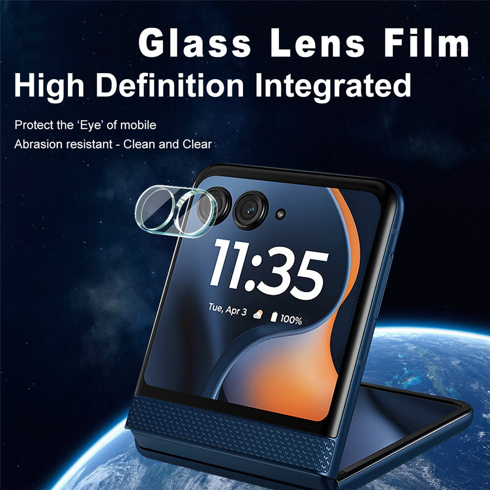 Tempered Glass Camera Lens Protector with Acrylic Lens Cap IMAK For Motorola Razr 60