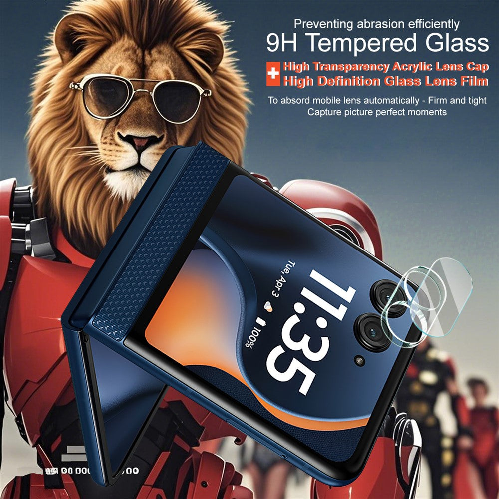 Tempered Glass Camera Lens Protector with Acrylic Lens Cap IMAK For Motorola Razr 60