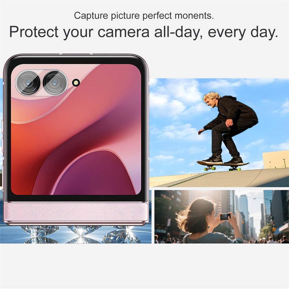 Tempered Glass Camera Lens Protector with Acrylic Lens Cap IMAK For Motorola Razr 60