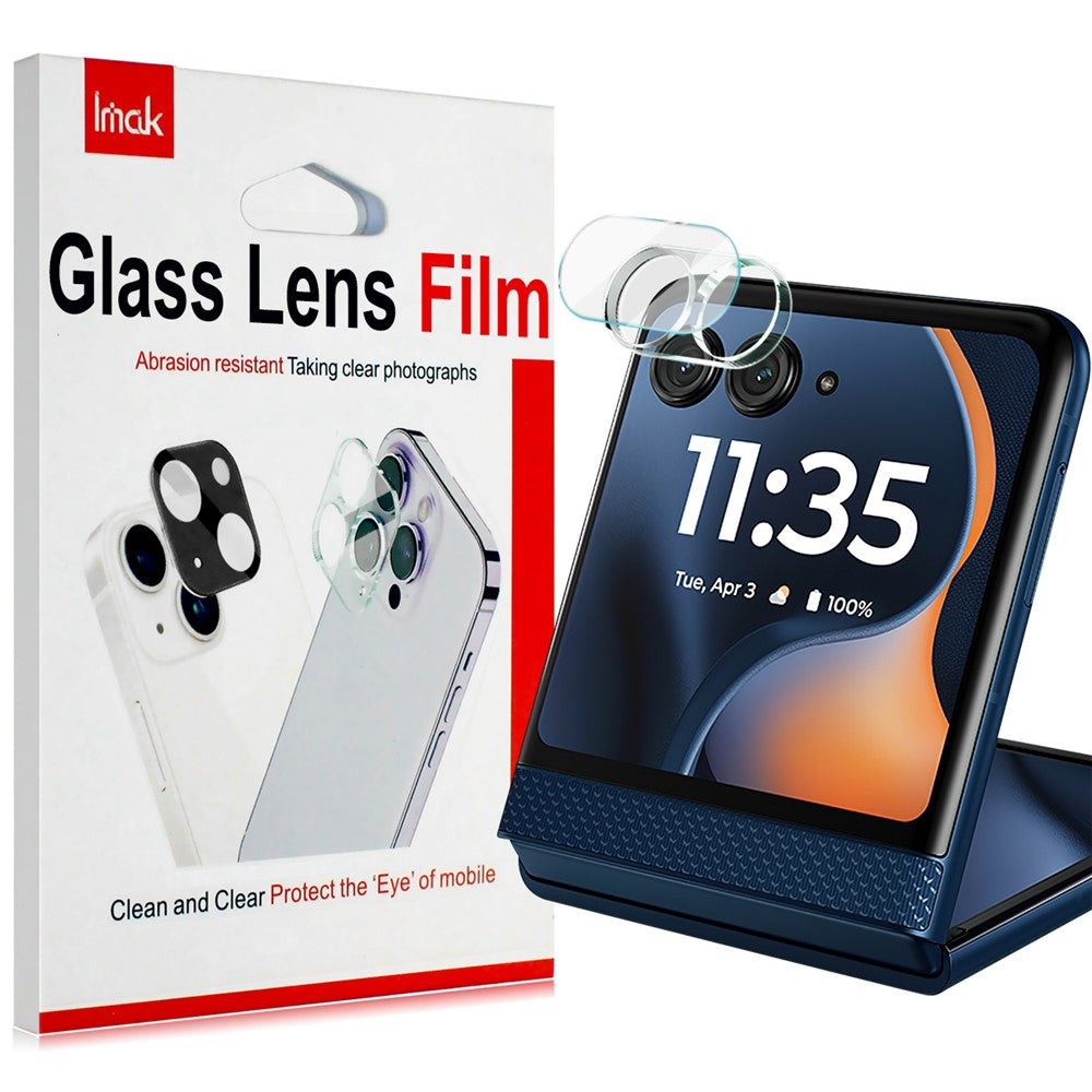Tempered Glass Camera Lens Protector with Acrylic Lens Cap IMAK For Motorola Razr 60