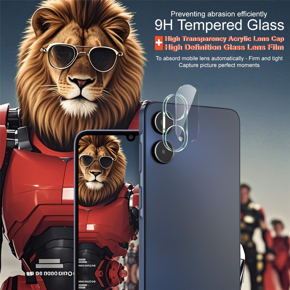 IMAK For Samsung Galaxy A25 5G (Global) (161.0mm) Tempered Glass Camera Lens Protector + Acrylic Lens Cap