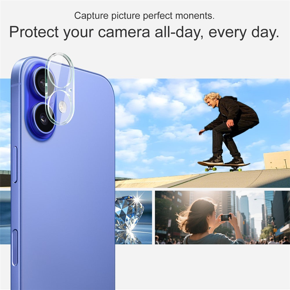 Tempered Glass HD Camera Lens Film + Acrylic Lens Cap IMAK For iPhone 17