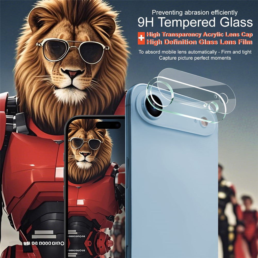Tempered Glass Camera Lens Film+Acrylic Lens Cap IMAK For iPhone Air+