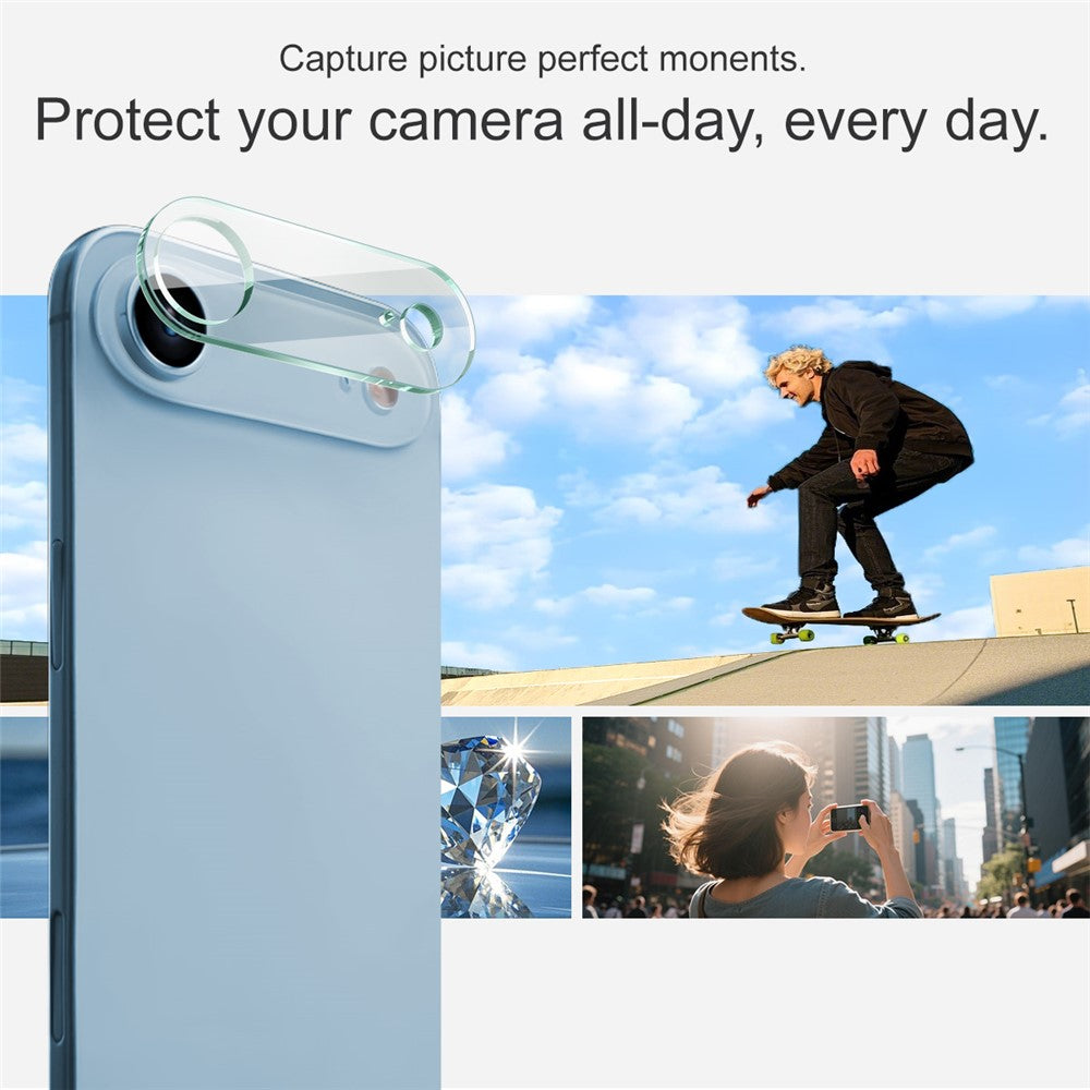 Tempered Glass Camera Lens Film+Acrylic Lens Cap IMAK For iPhone Air+