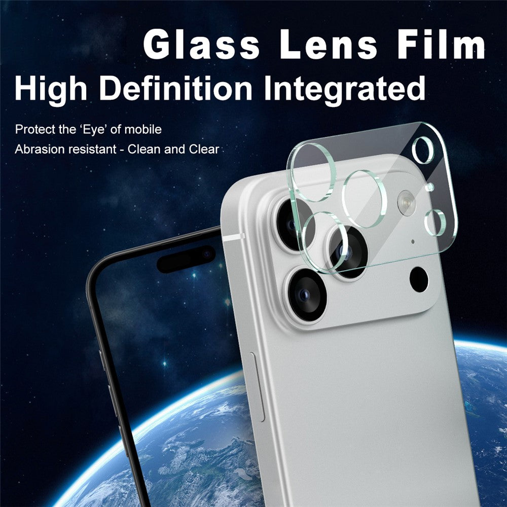 Tempered Glass HD Camera Lens Film + Acrylic Lens Cap IMAK For iPhone 17 Pro
