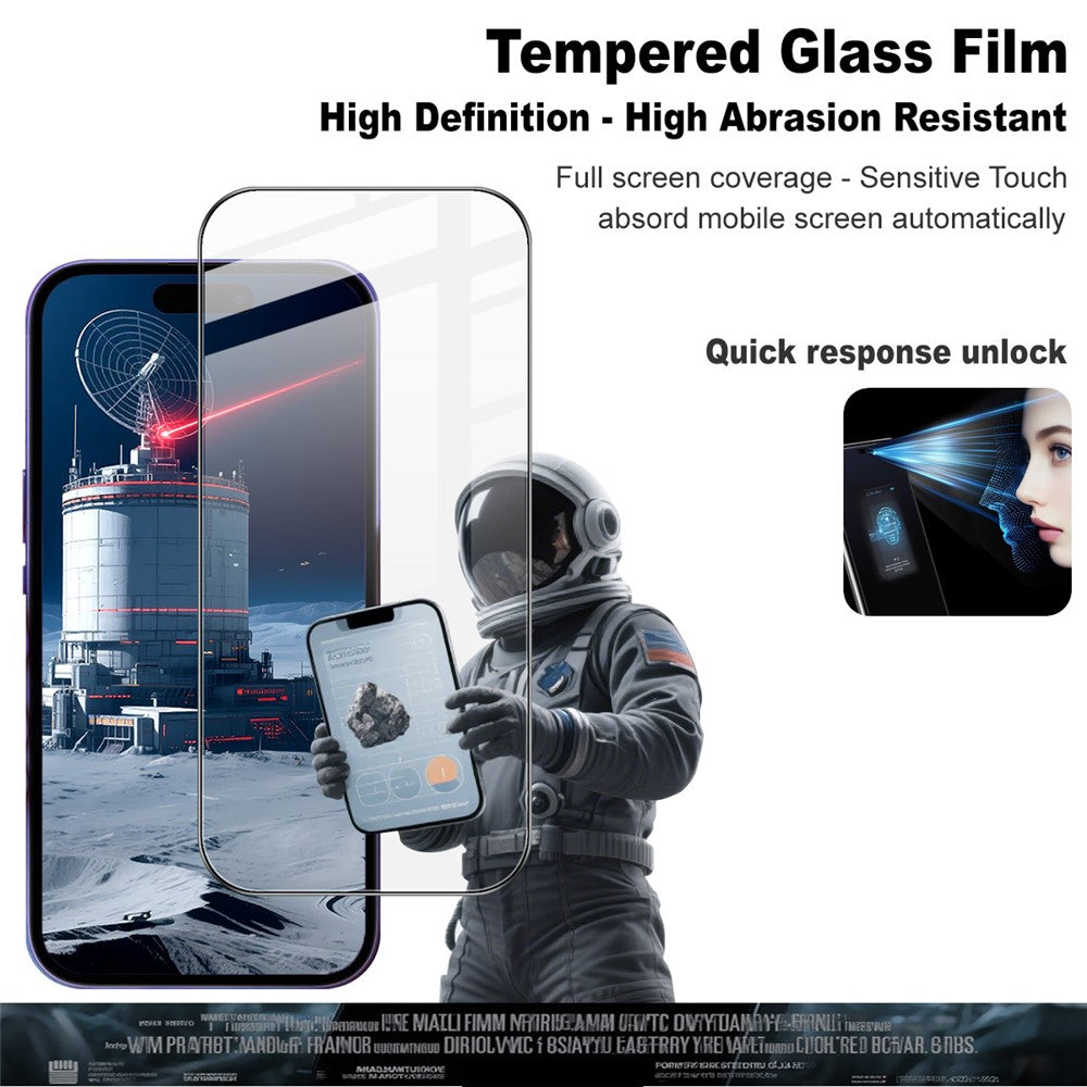 Full Coverage Tempered Glass Screen Protector IMAK Pro+ Series For iPhone 17 Pro Max