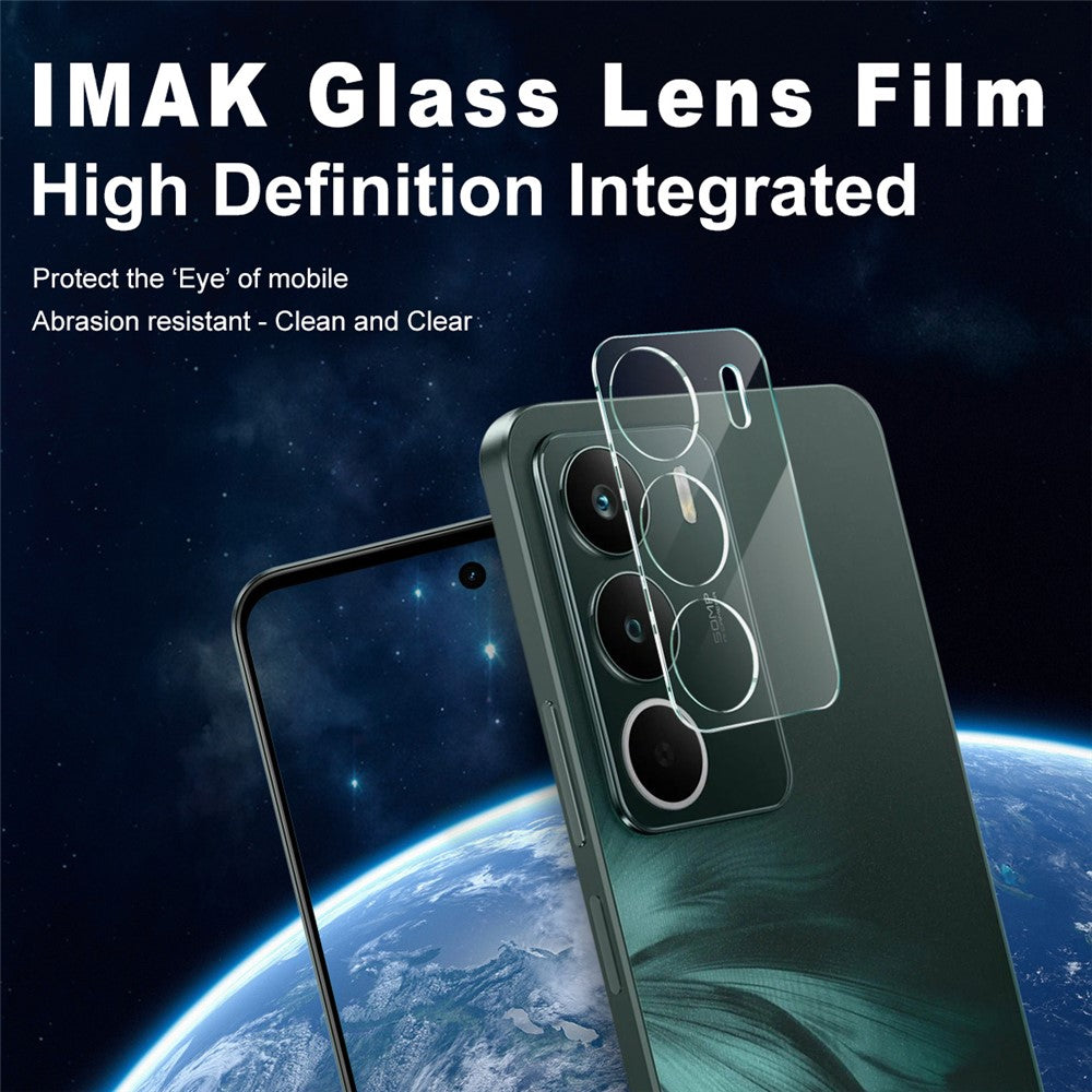 Tempered Glass HD Camera Lens Film + Acrylic Lens Cap IMAK For Realme C71 4G