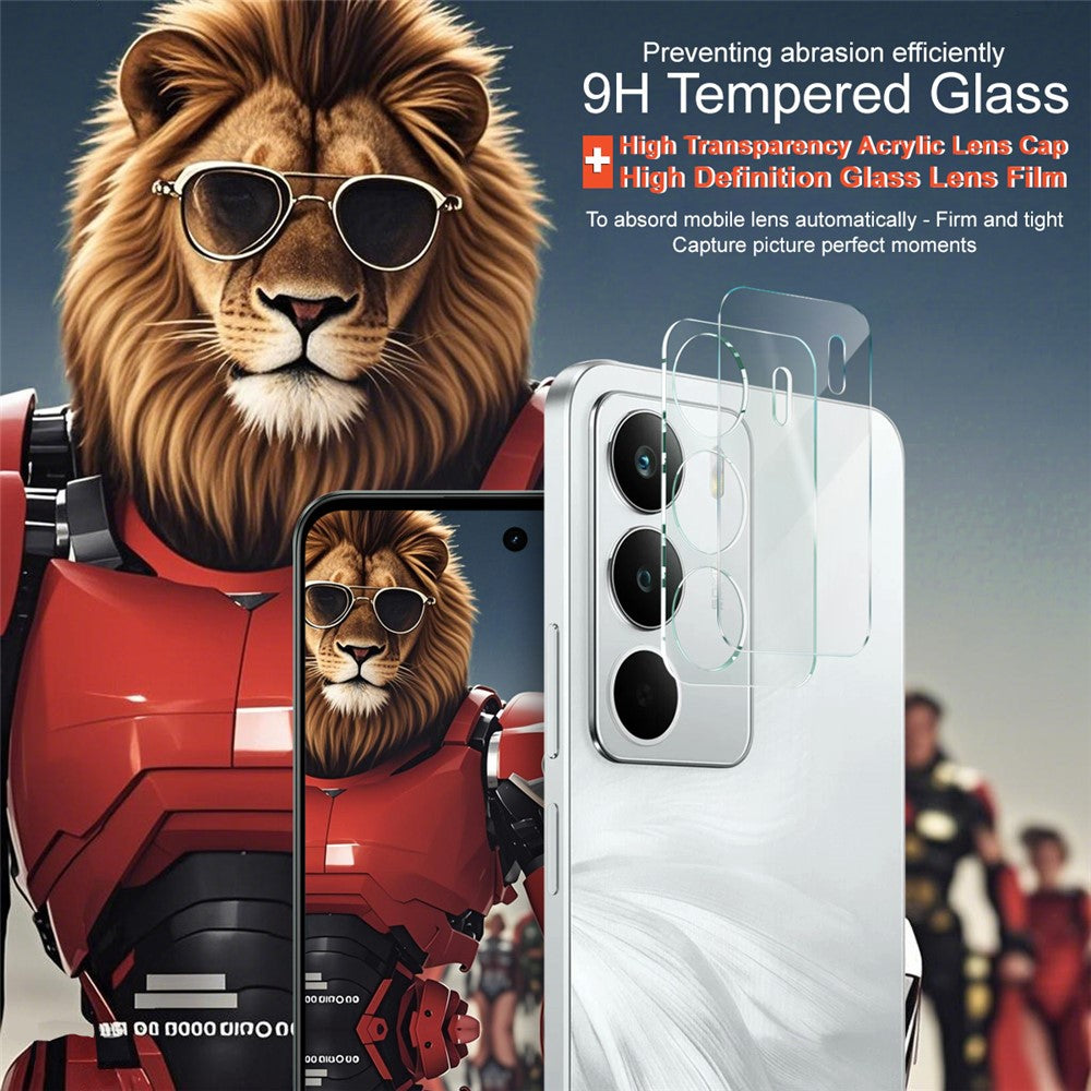 Tempered Glass HD Camera Lens Film + Acrylic Lens Cap IMAK For Realme C71 4G