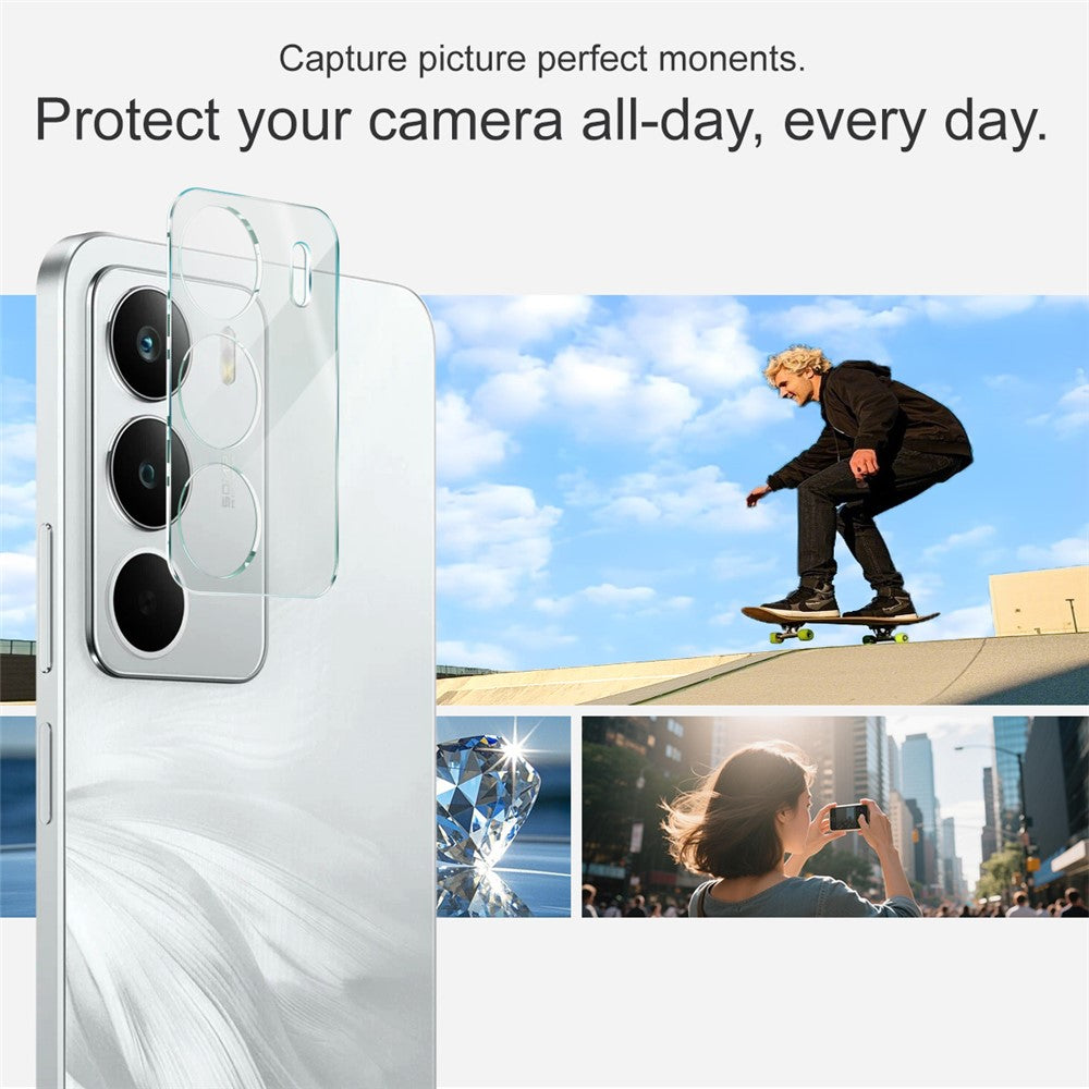Tempered Glass HD Camera Lens Film + Acrylic Lens Cap IMAK For Realme C71 4G