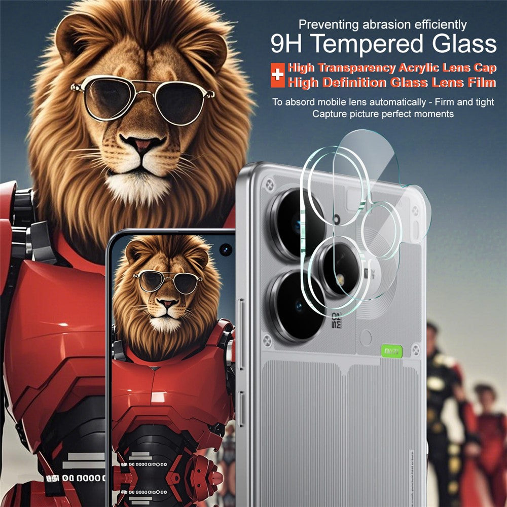 Tempered Glass HD Camera Lens Film + Acrylic Lens Cap IMAK For Realme Neo7 Turbo 5G