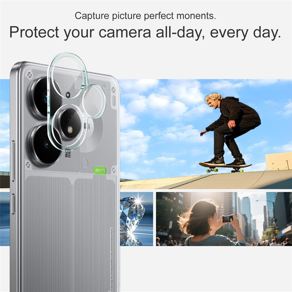 Tempered Glass HD Camera Lens Film + Acrylic Lens Cap IMAK For Realme Neo7 Turbo 5G