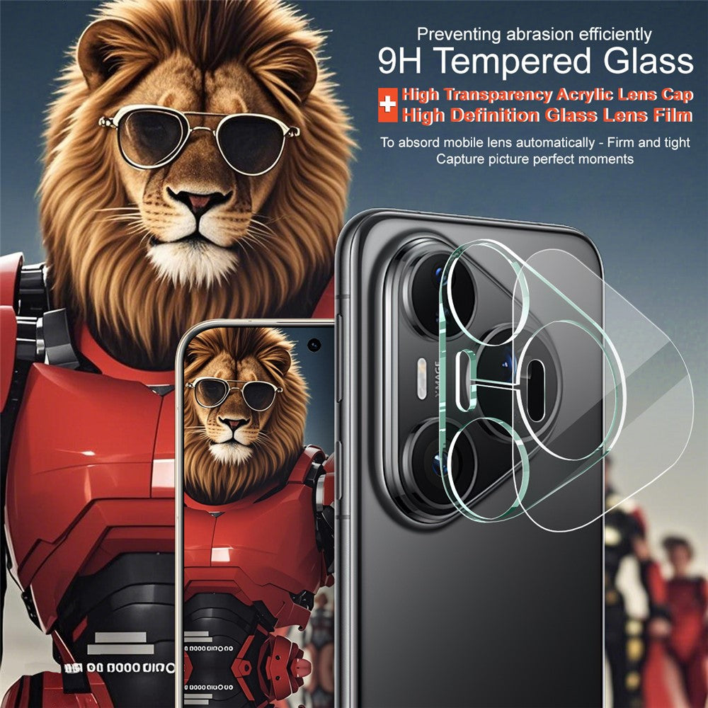 IMAK For Huawei Pura 80 Pro / Pura 80 Pro+ Tempered Glass Camera Lens Protector + Acrylic Lens Cap