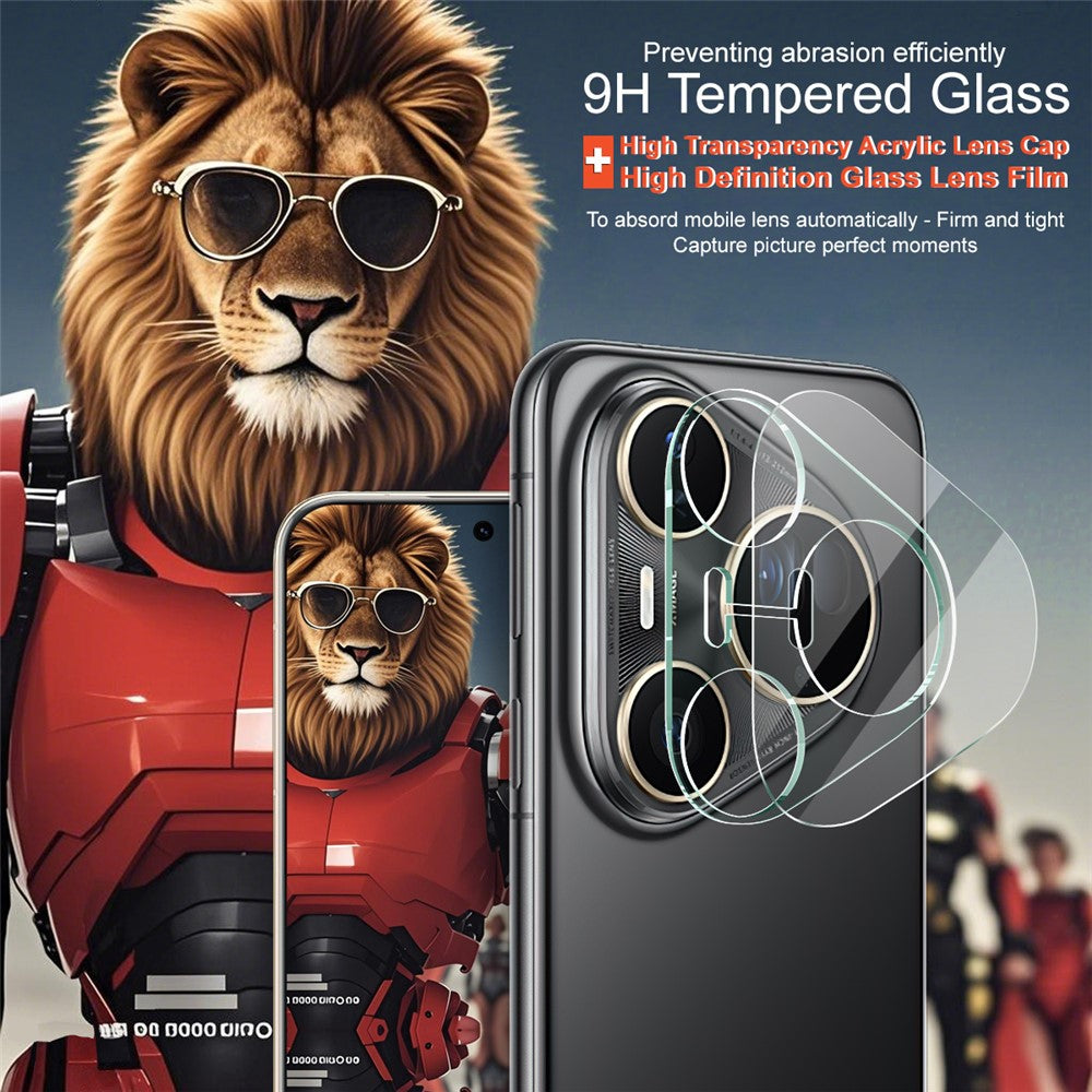 IMAK For Huawei Pura 80 Ultra Tempered Glass Camera Lens Protector + Acrylic Lens Cap