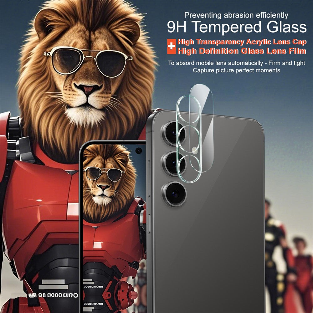 IMAK For Samsung Galaxy S25 FE Tempered Glass Camera Lens Protector + Acrylic Lens Cap