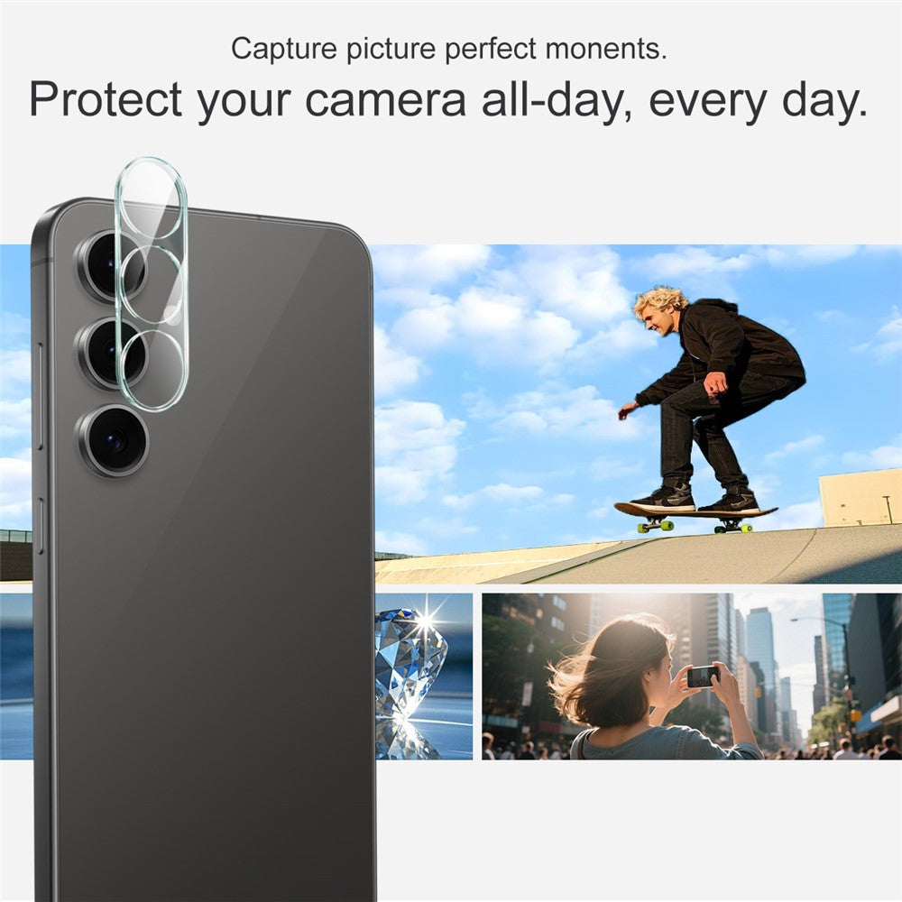 IMAK For Samsung Galaxy S25 FE Tempered Glass Camera Lens Protector + Acrylic Lens Cap