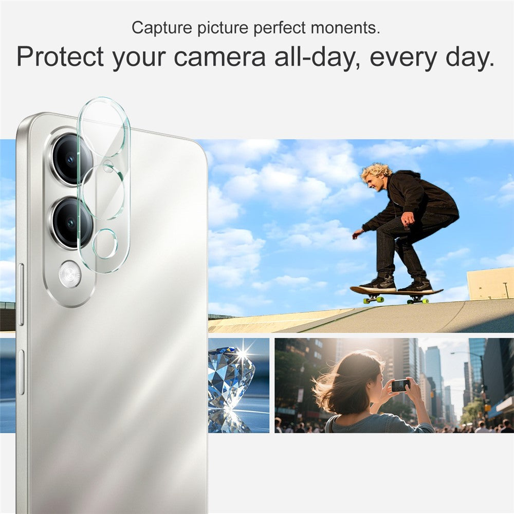 Tempered Glass Camera Lens Film+Acrylic Lens Cap IMAK Tempered Glass Lens Film for vivo T4 Lite 5G / Y29s 5G / Y04 4G / Y19 5G / iQOO Z10 Lite 5G+