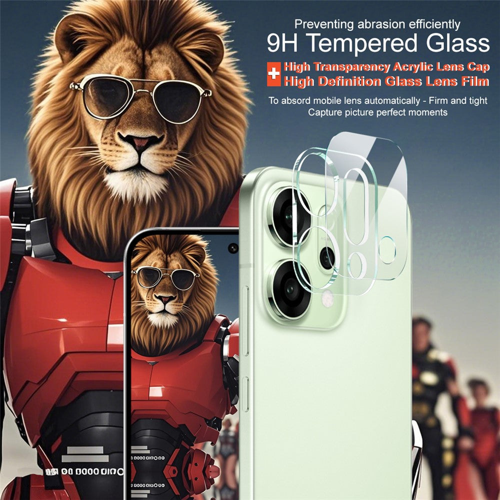 Tempered Glass Camera Lens Film+Acrylic Lens Cap IMAK For Oppo Reno14 5G (Global)