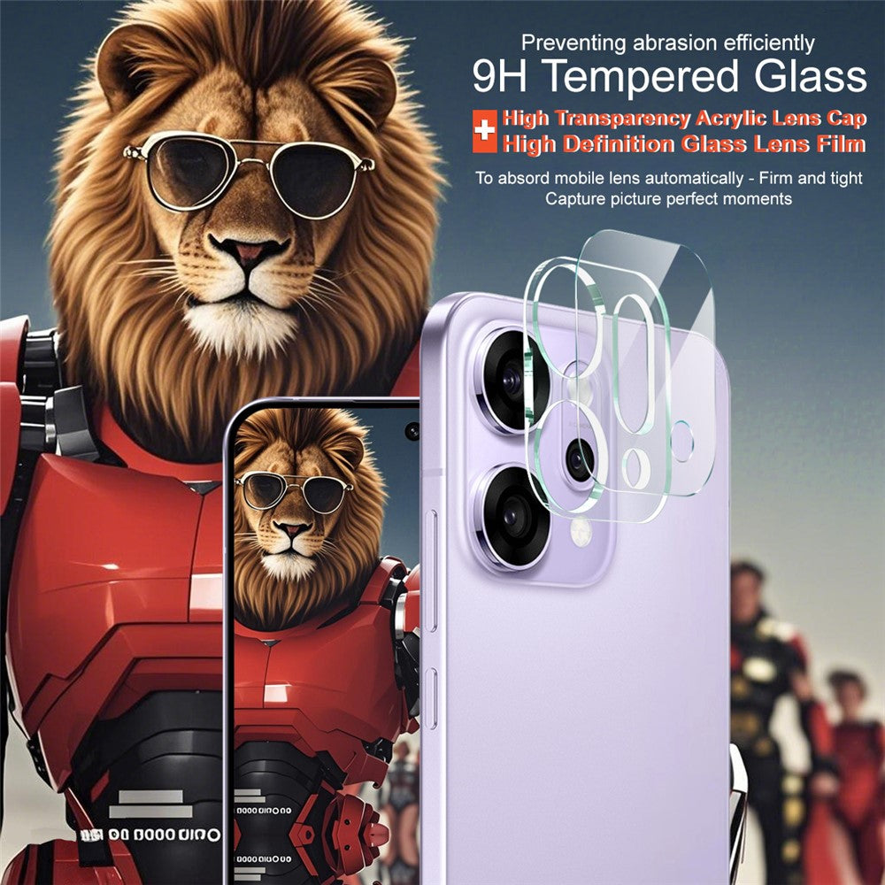 Tempered Glass Camera Lens Film+Acrylic Lens Cap IMAK For Oppo Reno14 Pro 5G (Global)