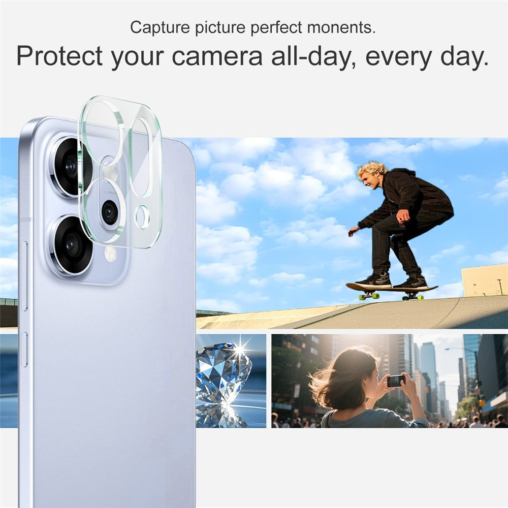 Tempered Glass Camera Lens Film+Acrylic Lens Cap IMAK For Oppo Reno14 Pro 5G (Global)