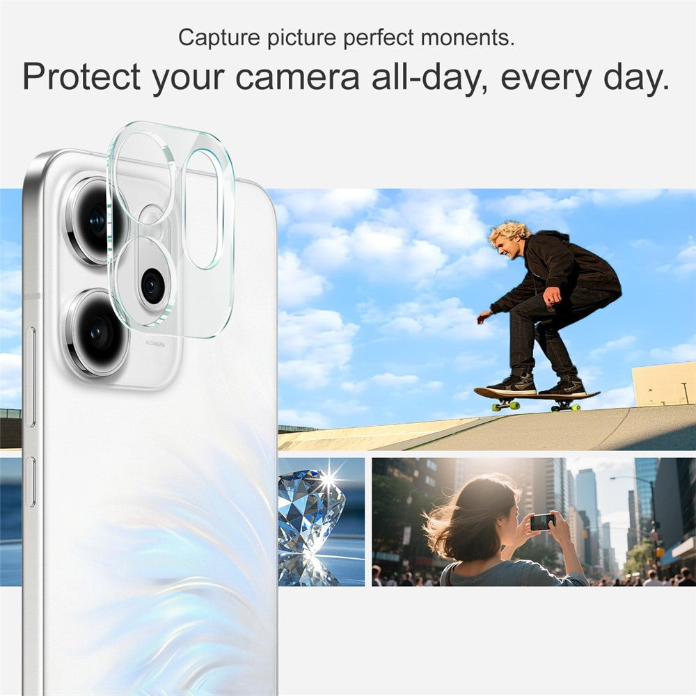 Tempered Glass Camera Lens Film+Acrylic Lens Cap IMAK For Oppo Reno14 F 5G