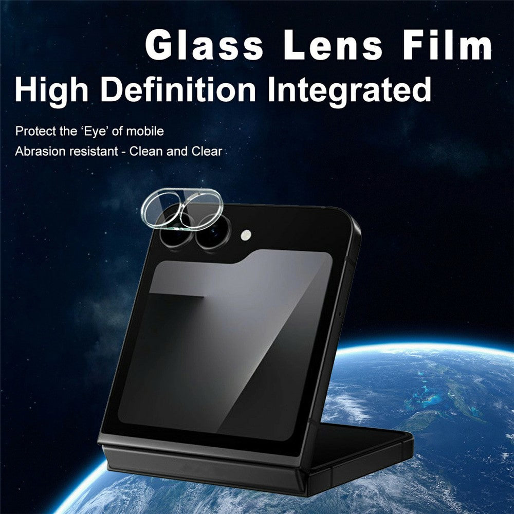 IMAK For Samsung Galaxy Z Flip7 FE 5G Tempered Glass Camera Lens Protector + Acrylic Lens Cap