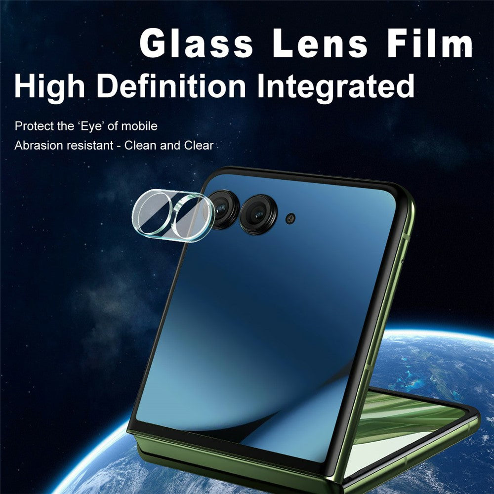 Tempered Glass Camera Lens Protector with Acrylic Lens Cap IMAK For Motorola Razr 60 Ultra 5G