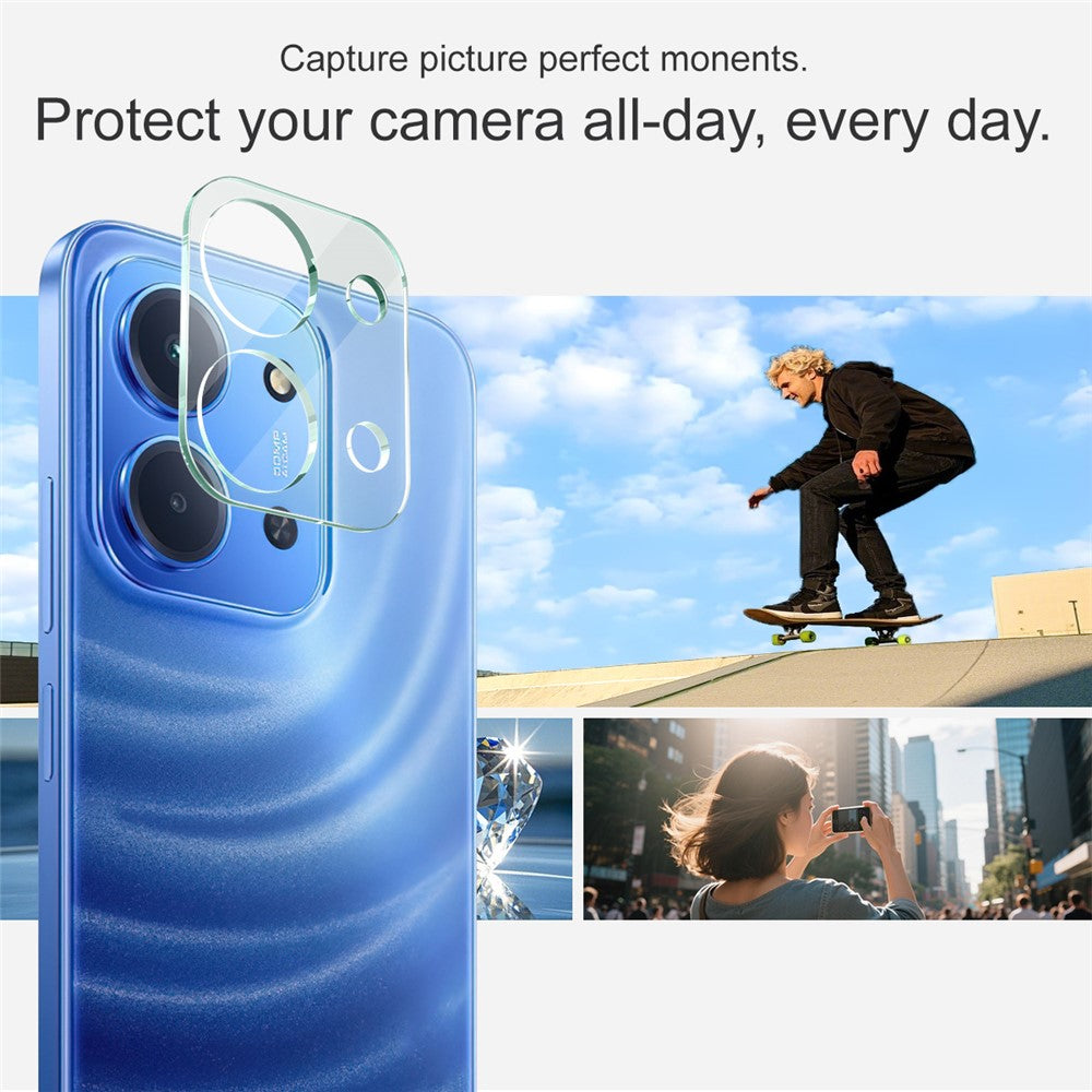 IMAK For Xiaomi Redmi 15C 4G (Global) (171mm) Tempered Glass Camera Lens Protector + Acrylic Lens Cap