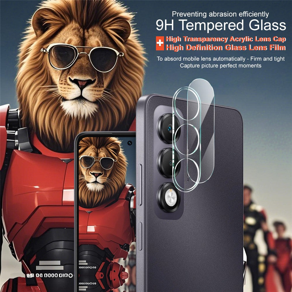 Tempered Glass Camera Lens Film+Acrylic Lens Cap IMAK For Oppo A5i Pro 4G