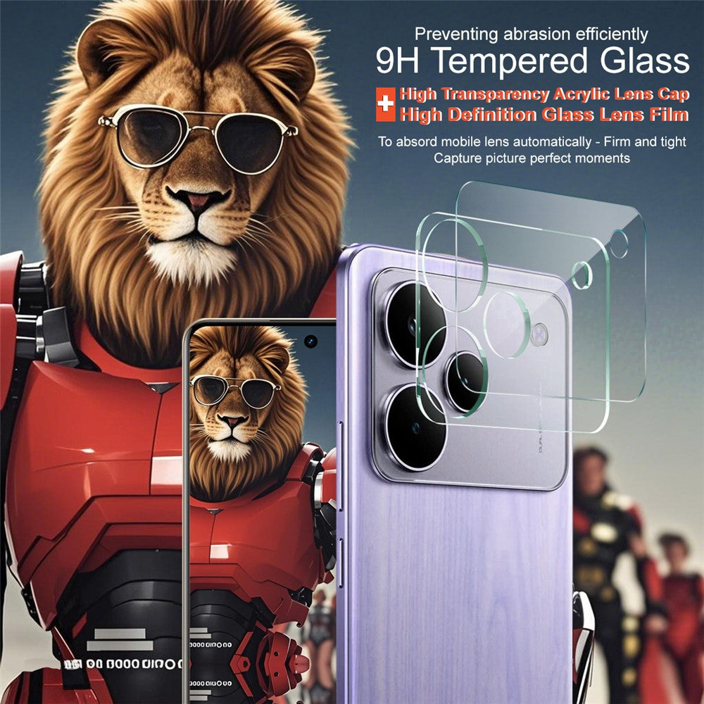 Tempered Glass Camera Lens Film+Acrylic Lens Cap IMAK For Realme P4 Pro 5G