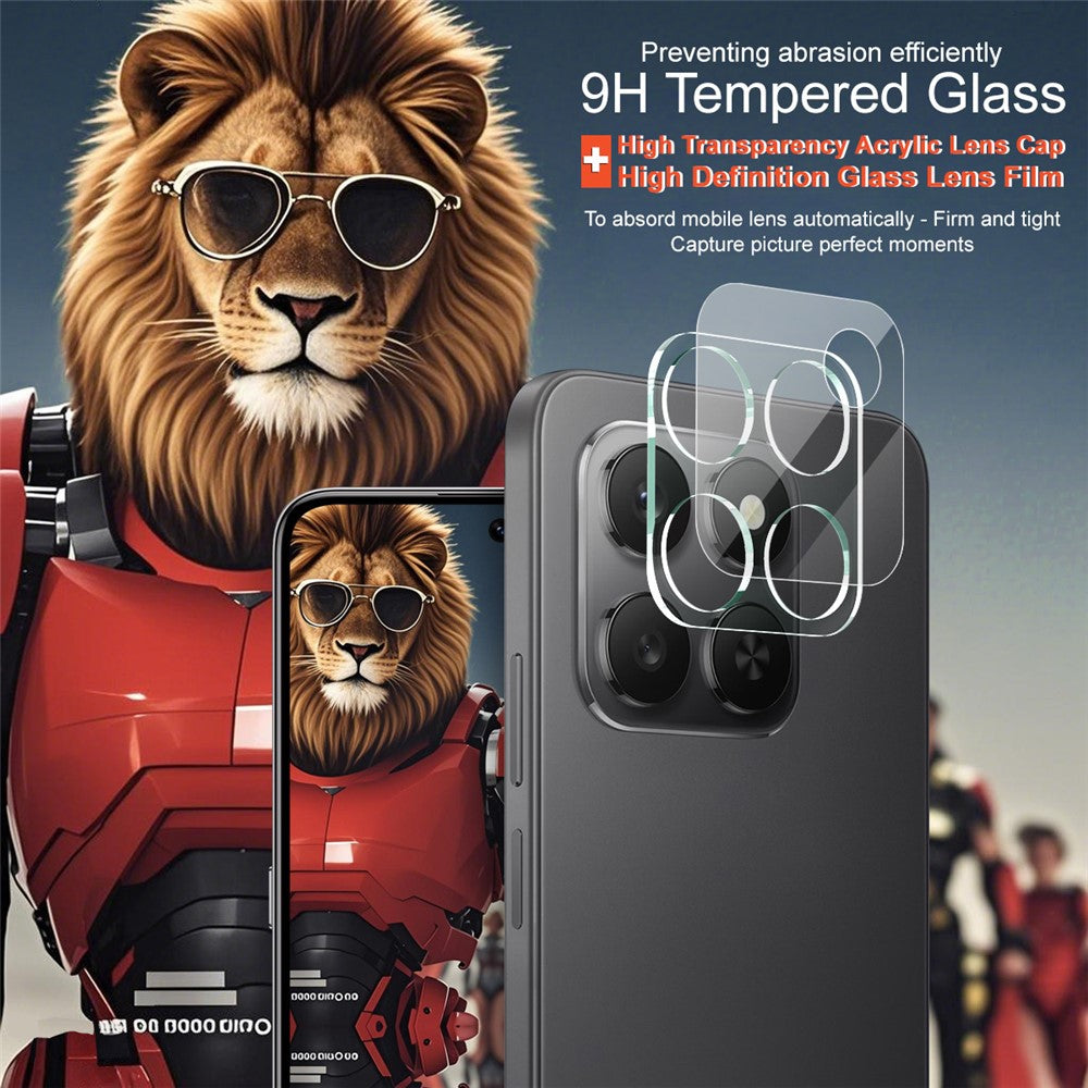 Tempered Glass HD Camera Lens Film + Acrylic Lens Cap IMAK For Honor 400 Smart 5G / 4G / X7d 4G