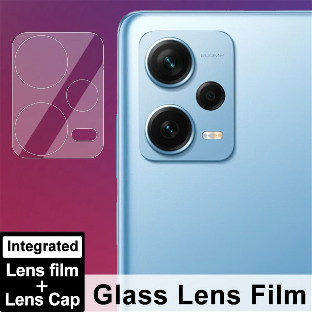 Tempered Glass Camera Lens Film+Acrylic Lens Cap IMAK For Xiaomi Redmi Note 12 Pro+ 5G / Note 12 Explorer 5G / Note 12 Trendy Edition