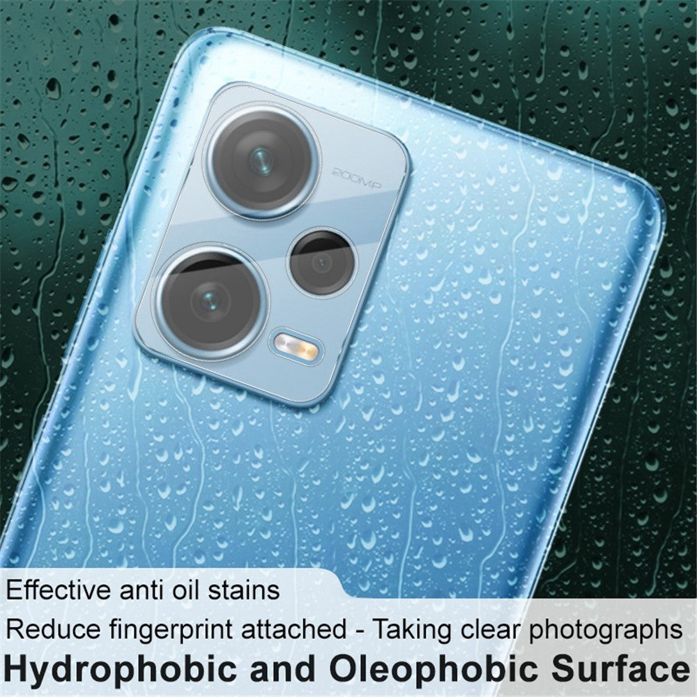 Tempered Glass Camera Lens Film+Acrylic Lens Cap IMAK For Xiaomi Redmi Note 12 Pro+ 5G / Note 12 Explorer 5G / Note 12 Trendy Edition
