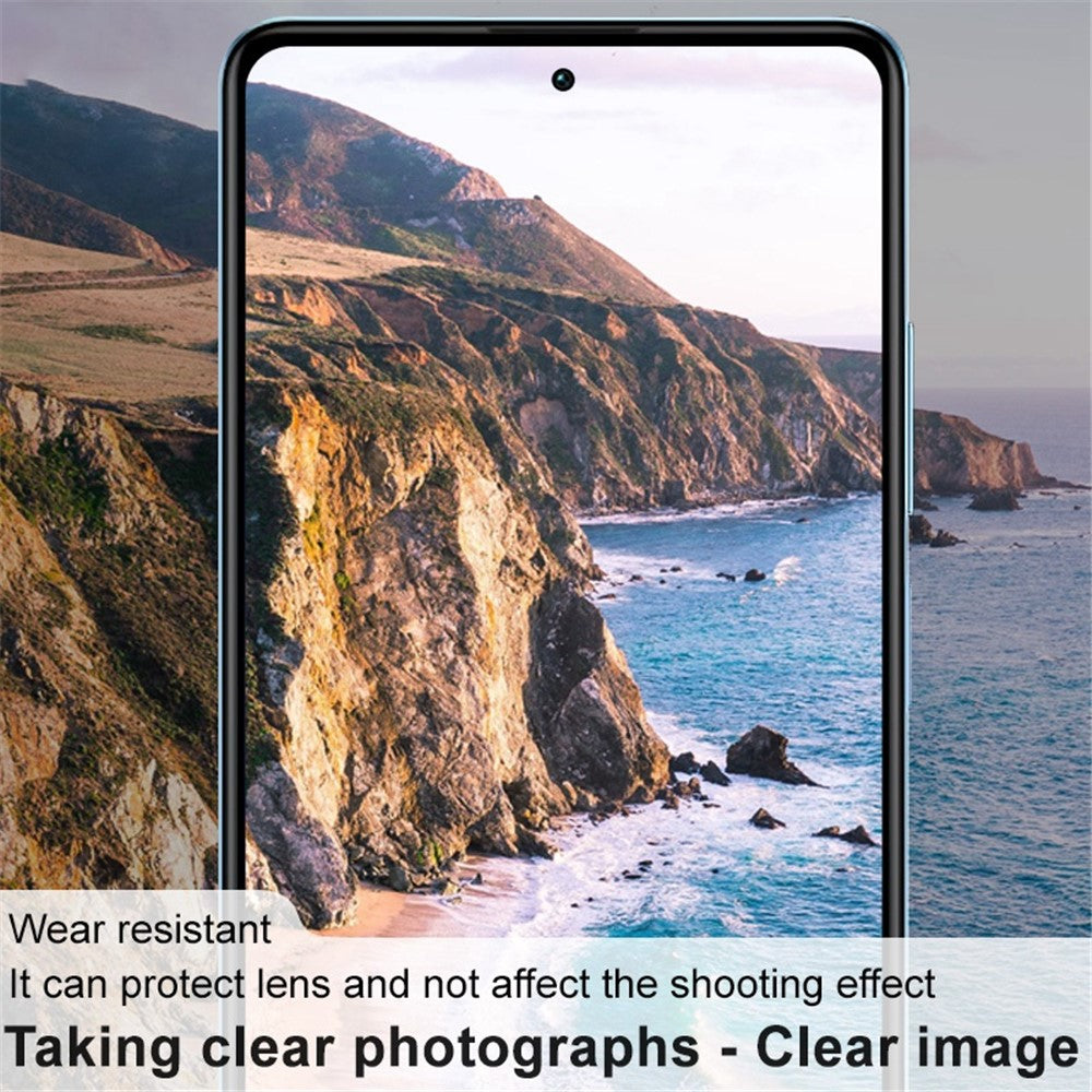 Tempered Glass Camera Lens Film+Acrylic Lens Cap IMAK For Xiaomi Redmi Note 12 Pro+ 5G / Note 12 Explorer 5G / Note 12 Trendy Edition
